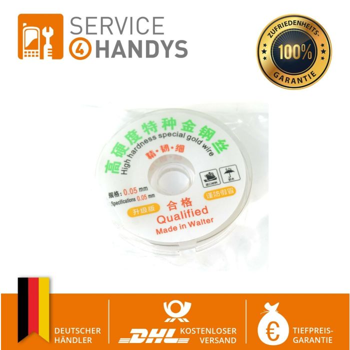 (0,05€/m) Wolfram Schneidedraht LCD Glas 0,05mm 100M Tungsten Cutting Wire