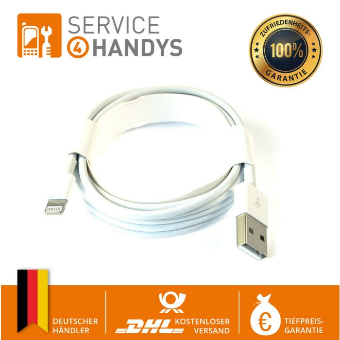 2m Ladekabel für iPad iPhone 5 iPhone 5s iPhone 6 iPhone 6s iPhone 7 iPhone 8 X