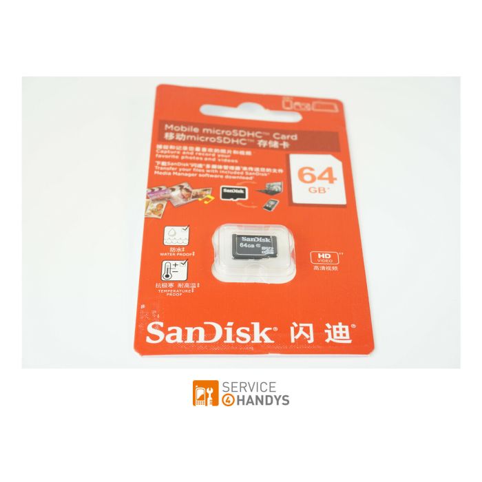 64GB SanDisk Ultra Micro SD SDHC/SDXC CLASS 4 10 Speicherkarten