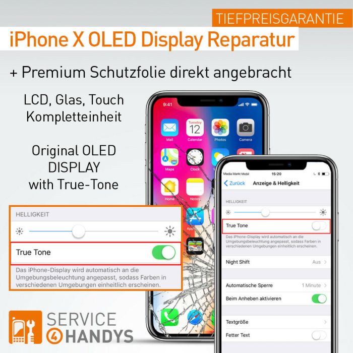 Apple iPhone 6 6S 7 8 Plus X XS XSmax DISPLAY REPARATUR Glas LCD/OLED Austausch