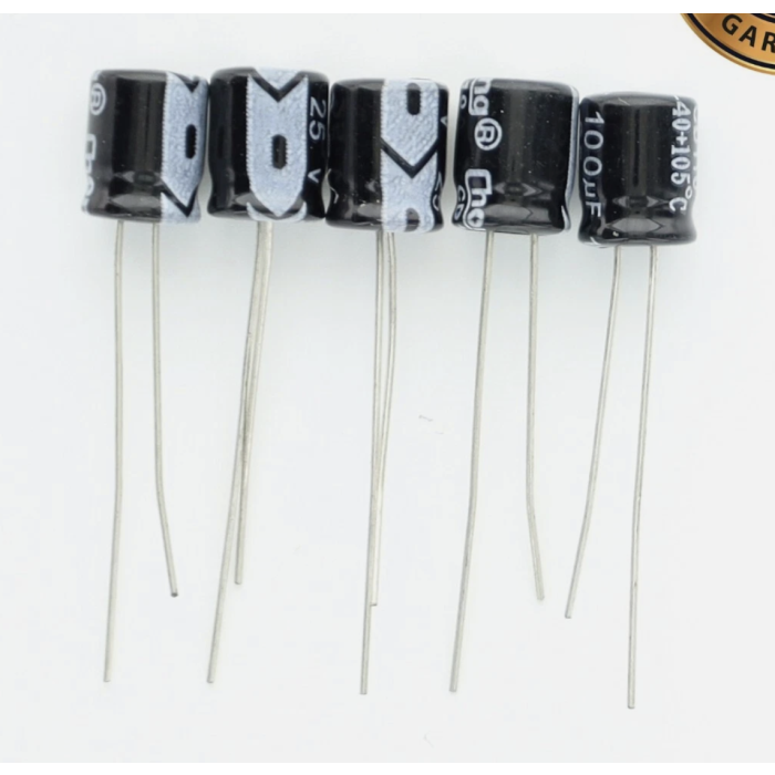 5 x 100uf 25v 6x7mm 105° Radial Elektrolyt Kondensator Capacitor