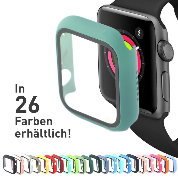 Case für Apple Watch Series 1-7 SE 38-45mm | Schutzhülle Bumper | 360-Grad Cover