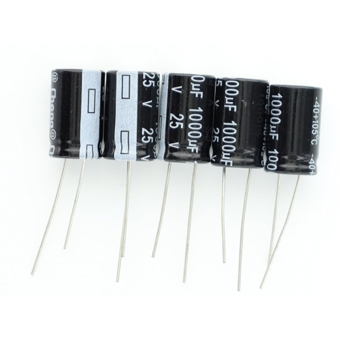 5 x 1000UF 50V 13x26mm 105° Radial Elektrolyt Kondensator Capacitor