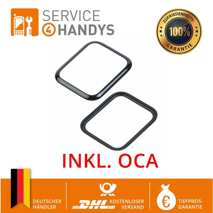 Displayglas Frontglas Ersatzglas Apple Watch Serie 4/5/6 Reparatur Schwarz 40mm