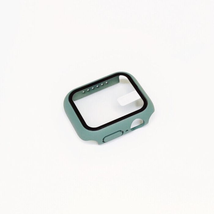 Case für Apple Watch Series 1-7 SE 38-45mm | Schutzhülle Bumper | 360-Grad Cover-Dunkelgrün-42mm