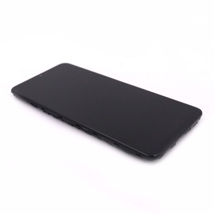 Display komplett mit Rahmen für Samsung Galaxy A12 (A125F) (Original Service Pack) (Black)