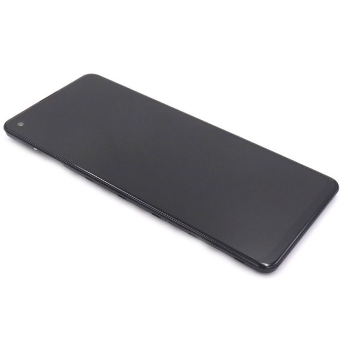Display komplett mit Rahmen für Samsung Galaxy A21s (Original Service Pack) (Black)