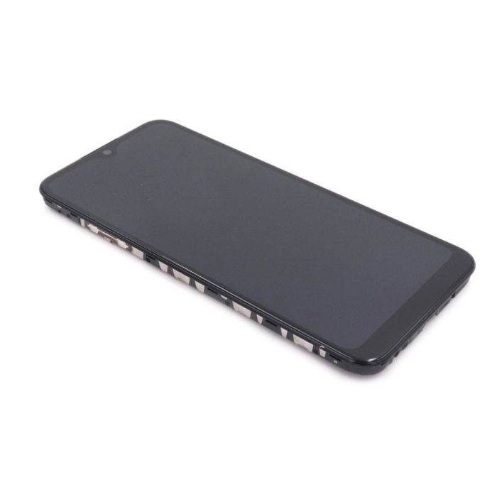 Display komplett mit Rahmen für Samsung Galaxy A01 (Original Service Pack) (Black)