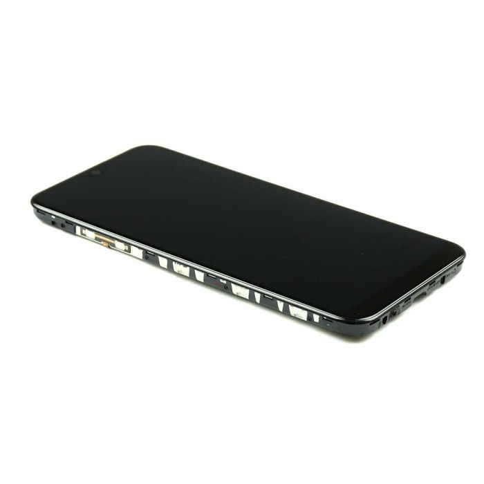 Display komplett mit Rahmen für Samsung Galaxy A01 (Non EU Version) (Original Service Pack) (Black)