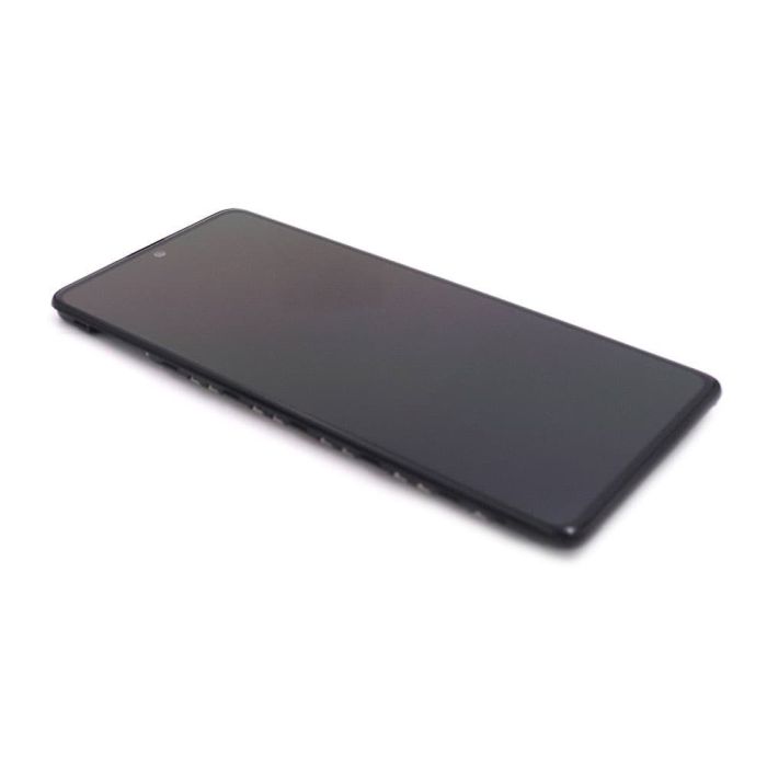Display komplett mit Rahmen für Samsung Galaxy M31S (Original Service Pack) (Black)