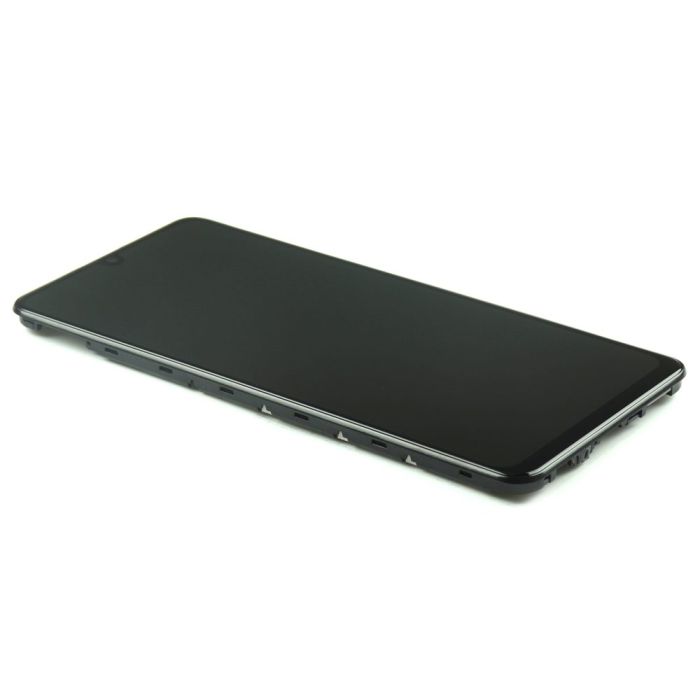 Display komplett mit Rahmen für Samsung Galaxy M32 (Original Service Pack) (Black)