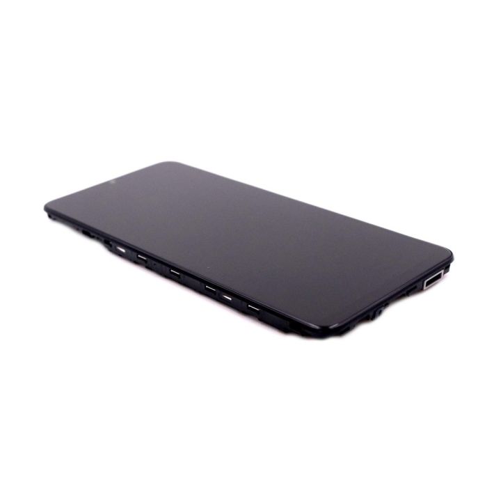 Display komplett mit Rahmen für Samsung Galaxy M12 (Original Service Pack) (Black)