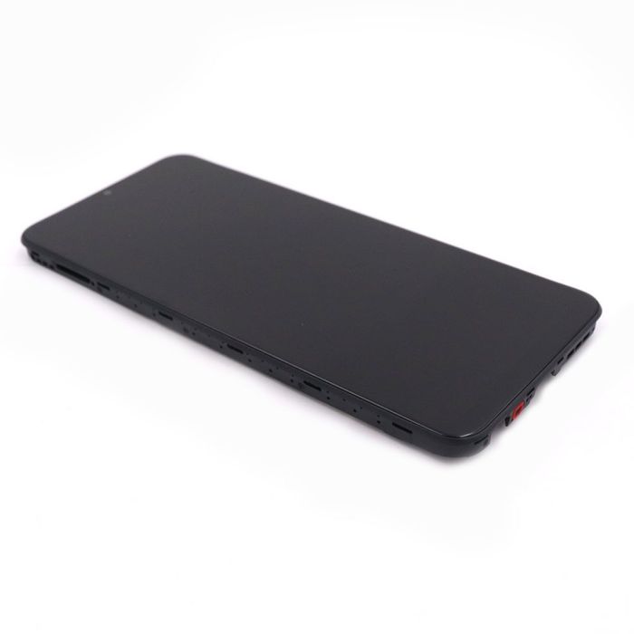 Display komplett mit Rahmen für Samsung Galaxy A22 5G (Original Service Pack) (Black)