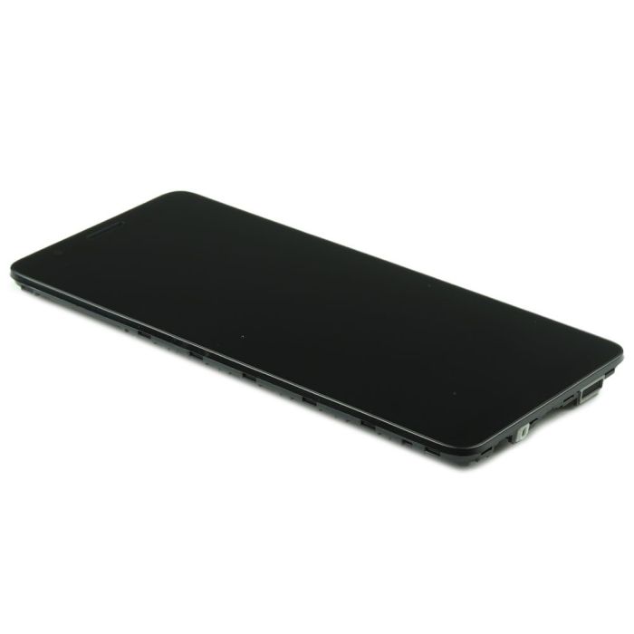 Display komplett mit Rahmen für Samsung Galaxy A01 Core (Original Service Pack) (Black)