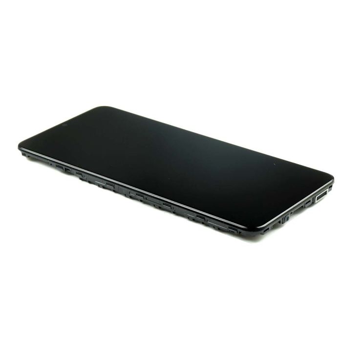 Display komplett mit Rahmen für Samsung Galaxy A12 (A127F) Nacho (Original Service Pack) (Black)