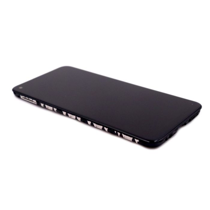 Display komplett mit Rahmen für Samsung Galaxy M11 (Original Service Pack) (Black)
