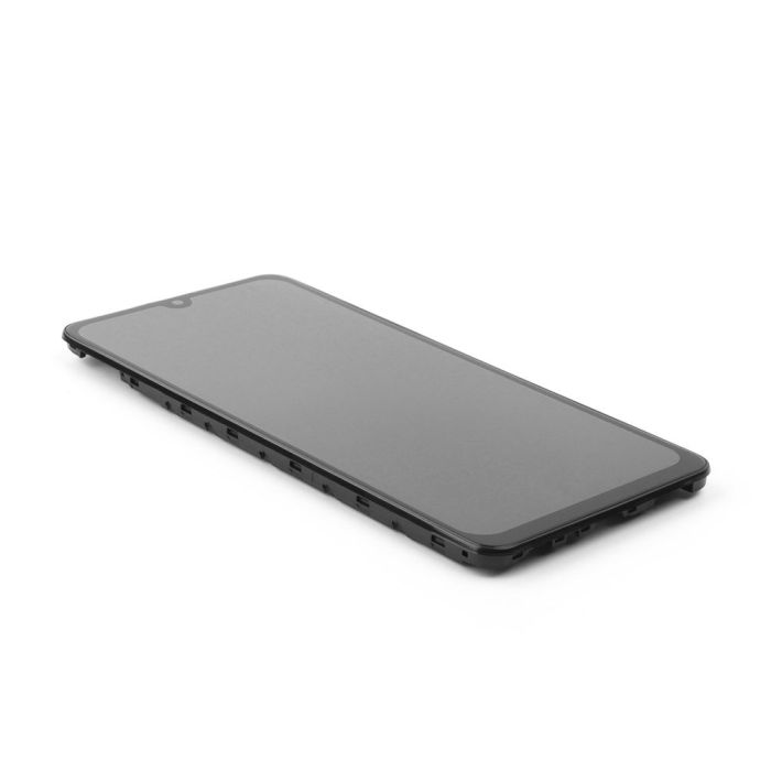 Display komplett mit Rahmen für Samsung Galaxy A32 4G Black Oled (Soft OLED) (Black)