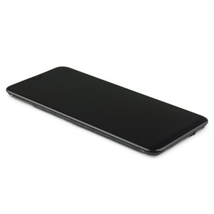 Display komplett mit Rahmen für Samsung Galaxy A50 (A505F) (Soft OLED) (Black Oled)