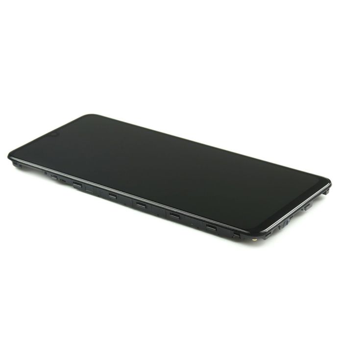 Display mit Rahmen für Samsung Galaxy M22 (Original Service Pack) (Black)