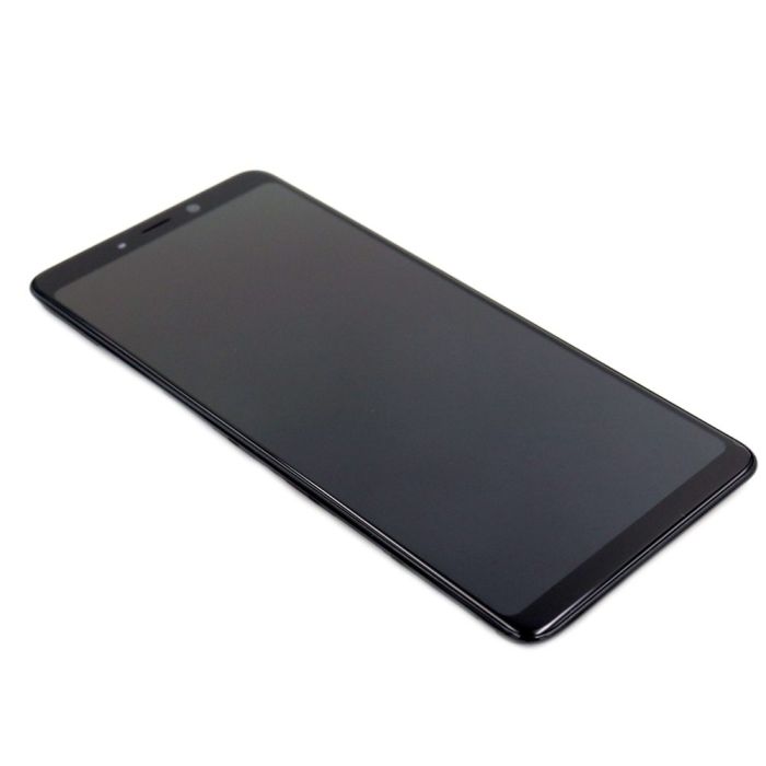 Display komplett mit Rahmen für Samsung Galaxy A9 2018 (SM-A920F) (Original Service Pack) (Black)