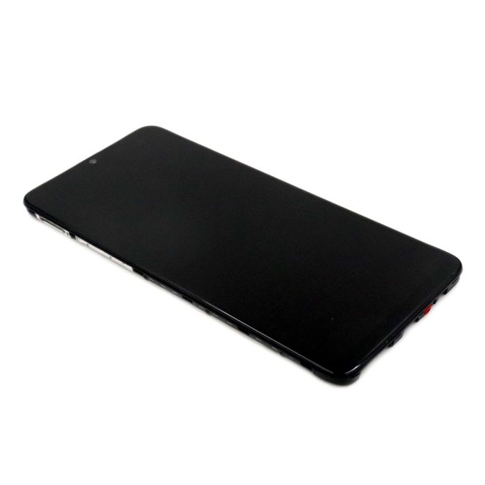 Display komplett mit Rahmen für Samsung Galaxy A20s (A207F) (Original Service Pack) (Black)