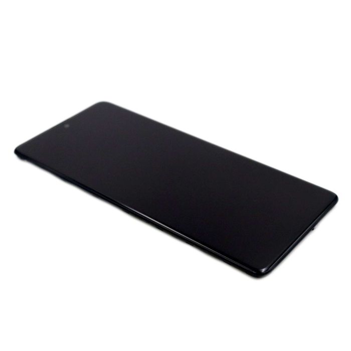 Display komplett mit Rahmen für Samsung Galaxy A71 (A715F) (Original Service Pack) (Black)