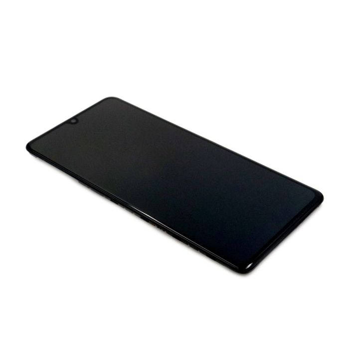 Display komplett mit Rahmen für Samsung Galaxy A41 (Original Service Pack) (Black)