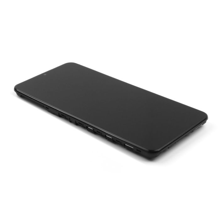 Display komplett mit Rahmen für Samsung Galaxy A32 5G (Refurbished) (Black)