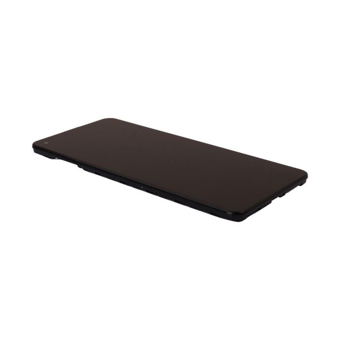 Display komplett mit Rahmen für Samsung Galaxy A21s (Refurbished) (Black)