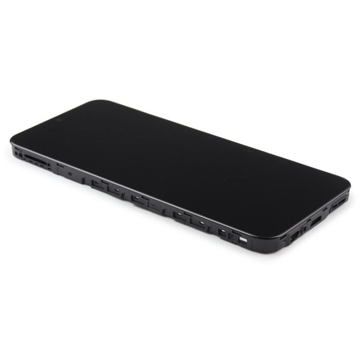 Display komplett mit Rahmen für Samsung Galaxy A14 4G (A145) (Original Service Pack) (Black)