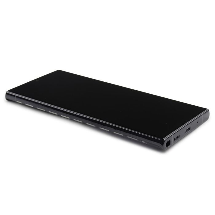 Display komplett mit Rahmen für Samsung Galaxy Note 20 Ultra (Without Camera) (In-Cell) (Mystic Black)