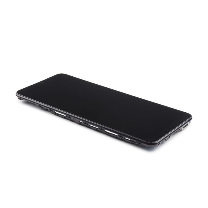Display komplett mit Rahmen für Samsung Galaxy A04S (Refurbished) (Black)