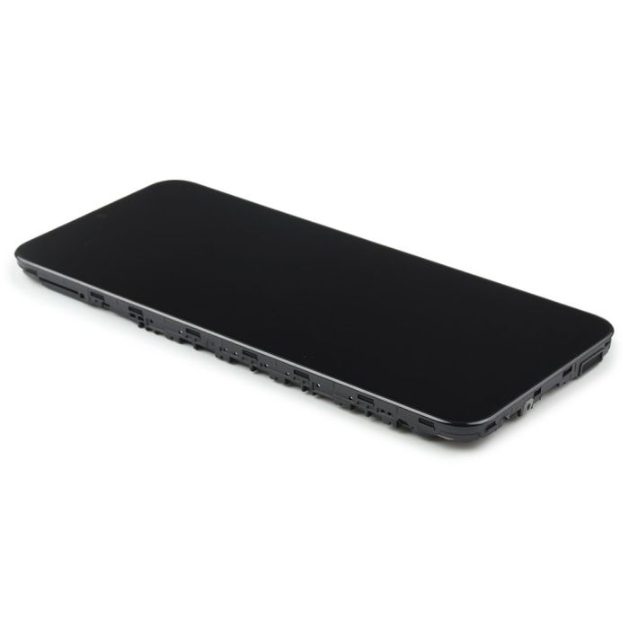 Display komplett mit Rahmen für Samsung Galaxy A14 4G (NON EU) (Original Service Pack) (Black)
