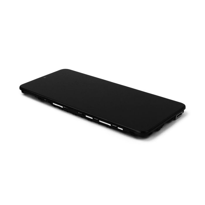 Display komplett mit Rahmen für Samsung Galaxy A12 (A127F) Nacho (Refurbished) (Black)
