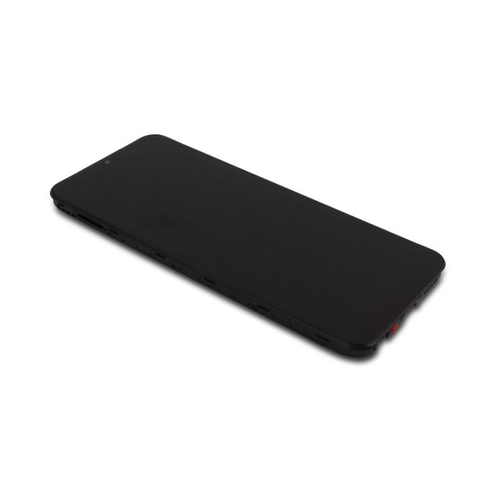 Display komplett mit Rahmen für Samsung Galaxy A22 5G (Refurbished) (Black)