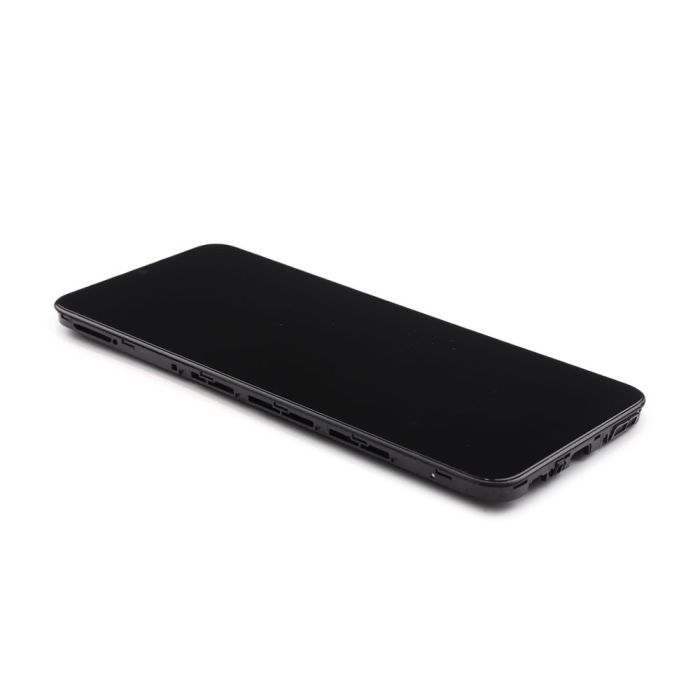 Display komplett mit Rahmen für Samsung Galaxy A04e (A042F) (Refurbished) (Black)