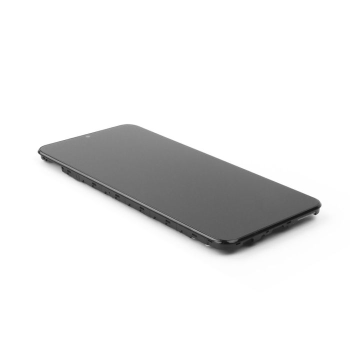 Display komplett mit Rahmen für Samsung Galaxy A23 5G (Refurbished) (Black)