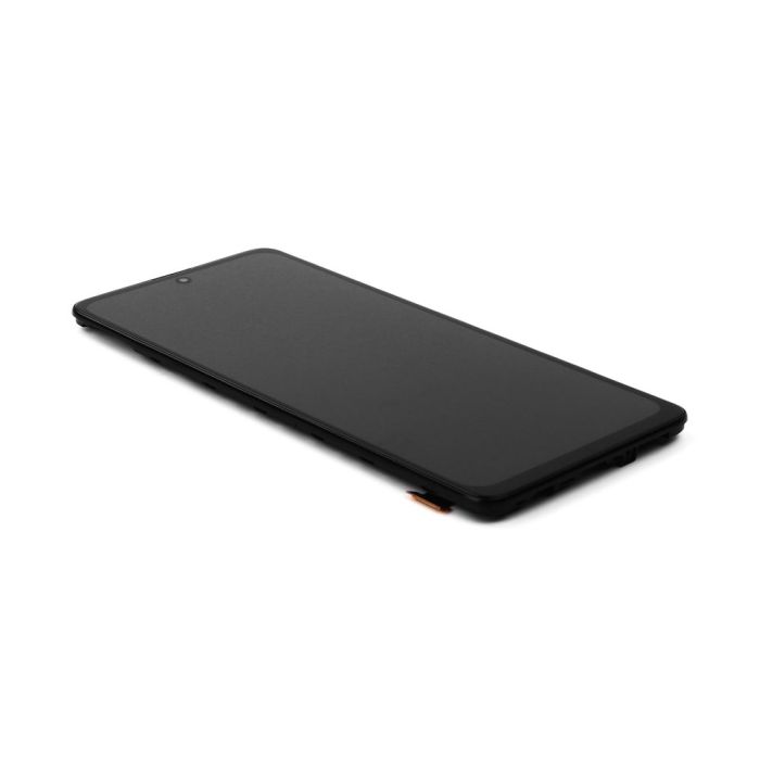 Display komplett mit Rahmen für Samsung Galaxy A71 (A715F) (Soft OLED) (Black)