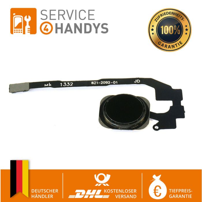Home Button für iPhone 5S / SE SCHWARZ Flex Kabel Knopf ID Sensor Touch Taste
