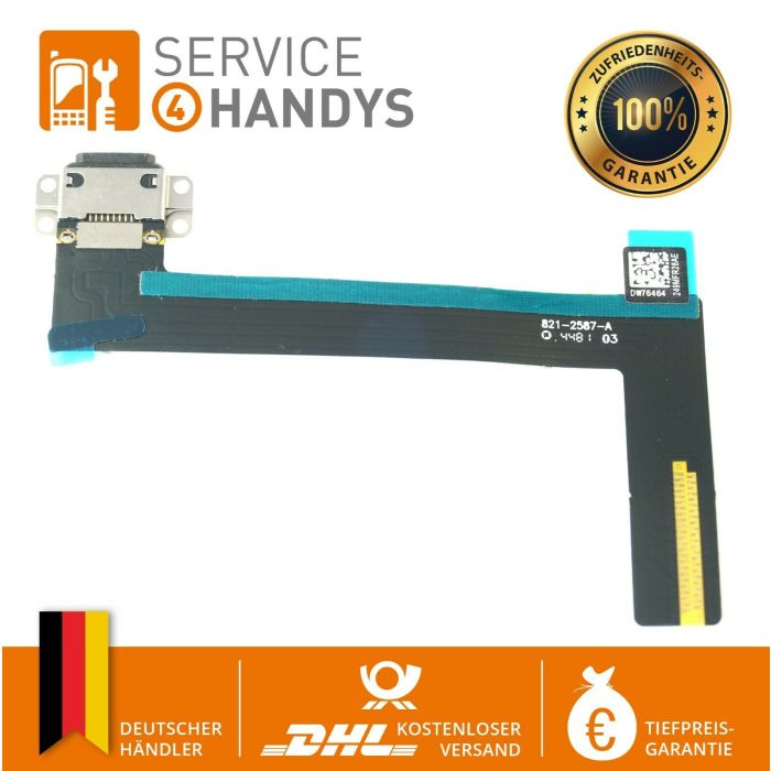 iPad Air 2 Ladebuchse Lightning Dock Connector Charger Flex Kabel schwarz