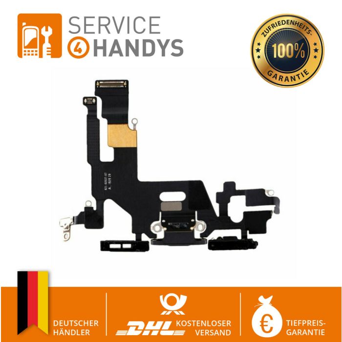 IPHONE 11 LADEBUCHSE DOCK CONNECTOR FLEX KABEL MIKROFON ANTENNE AUDIO SCHWARZ