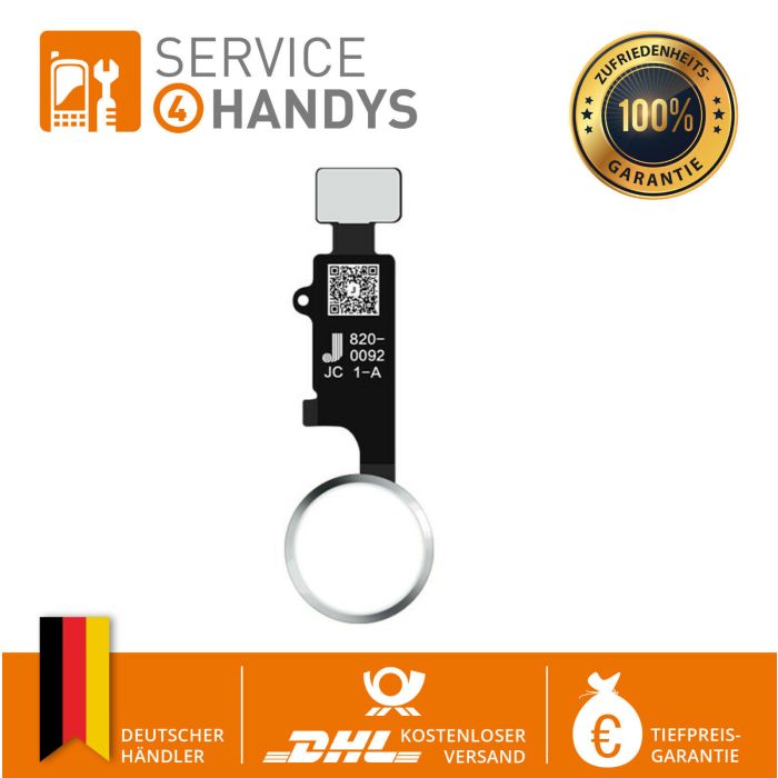 JC V6 Ersatz Home Button Ohne Bluetooth Für iPhone 7 / 7+ / 8 / 8+ Weiß Silber
