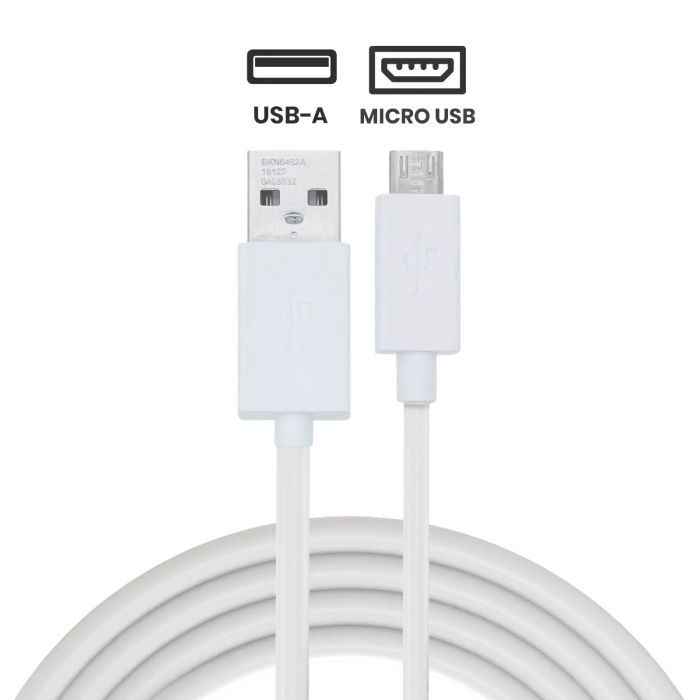 Micro USB To USB Type A Kabel mit Power Adaptor (Generic) (Weiß)