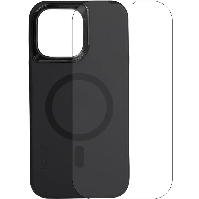 Black Hülle mit Display Schutz und MagSafe für iPhone 15 Pro