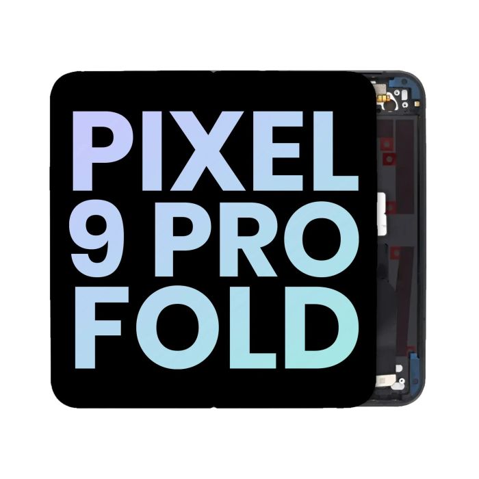 Innen OLED Display mit Rahmen für Pixel 9 Pro Fold (Original) (Carbon)