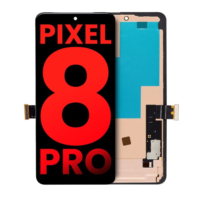 OLED Display mit Rahmen (ohne Fingerabdruck Sensor) für Pixel 8 Pro (All Colors)