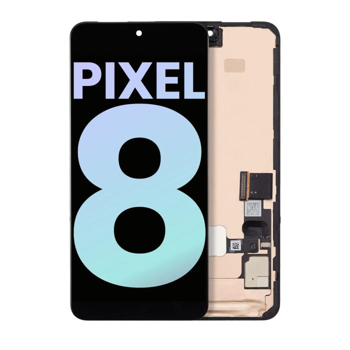 OLED Display mit Rahmen (mit Fingerabdruck Sensor) für Pixel 8 (Original)