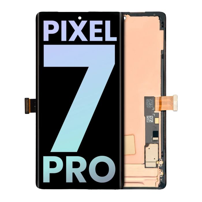 OLED Display mit Rahmen (mit Fingerabdruck Sensor) für Pixel 7 Pro (Original)