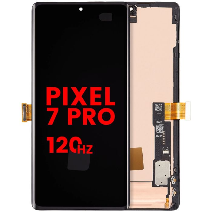 OLED Display mit Rahmen (ohne Fingerabdruck Sensor) für Pixel 7 Pro
