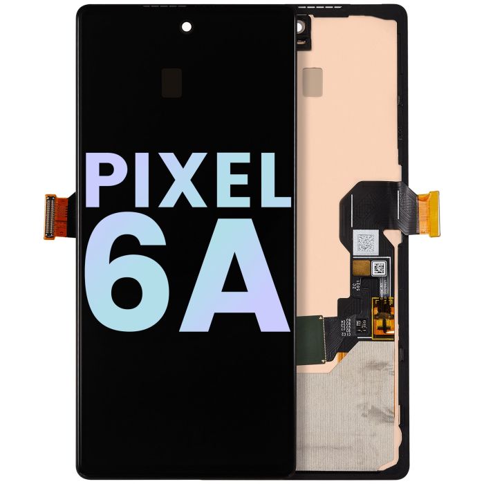 OLED Display mit Rahmen (mit Fingerabdruck Sensor) für Pixel 6A (Original)